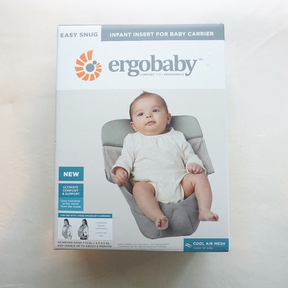 easy snug infant insert cool air mesh grey